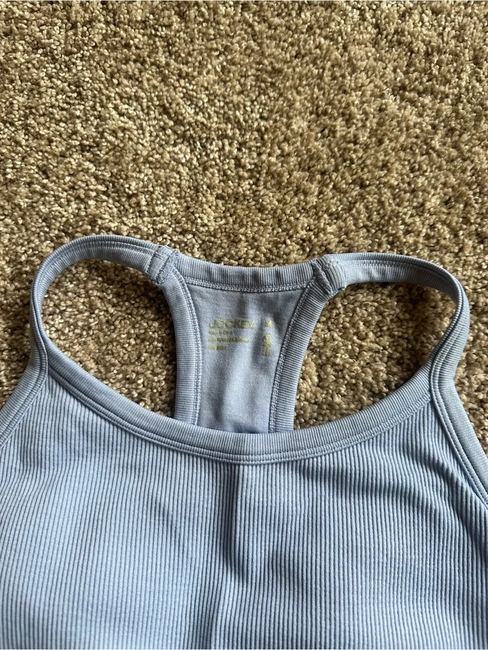 Jockey Ribbed Racerback Bralette - Light Blue Gray - Picture 2 of 2